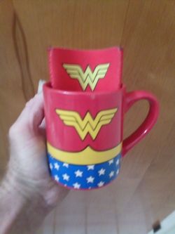 Wonder Woman Ceramic Mug with Cape