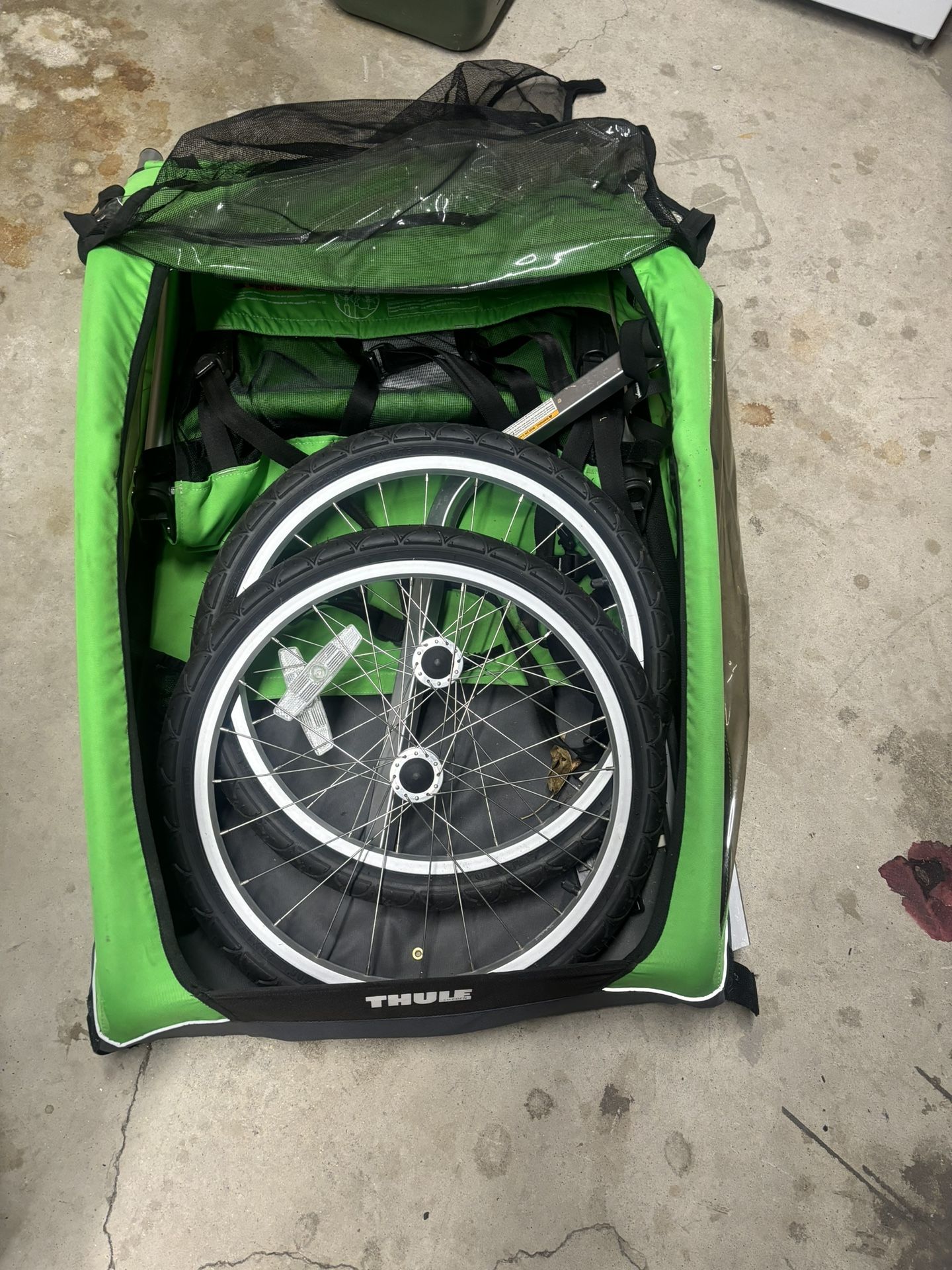 Green Bike Trailer