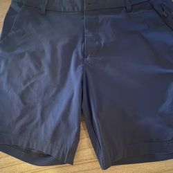 Lululemon Men's ABC Classic-Fit Shorts 7 34 Waist - Navy Blue 