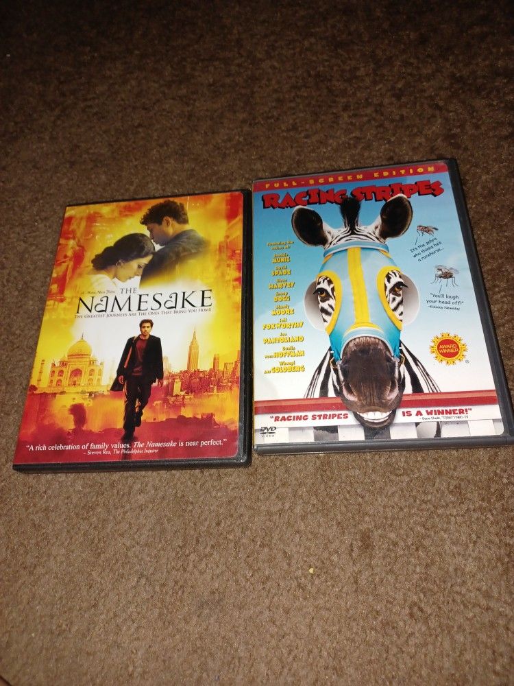 2 DVD Movies The Namesake And Racing Stripes DVD With Jeff Foxworthy, Michael Clarke Duncan, Snoop Dog And David Spade ( Brand New)