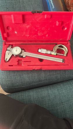 Machinist Caliper, Micrometer & Ruler Kit: 3 pc, 0 to 6" Caliper, 0 to 1" Micrometer