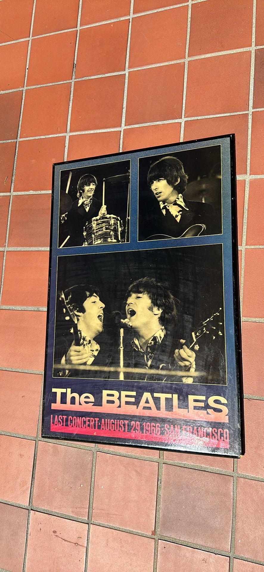 Beatles graphic wooden wall art