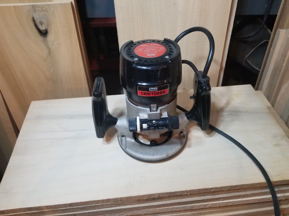 Sears Craftsman Handheld Power Router Vintage Woodworking Tool Works Good Condition