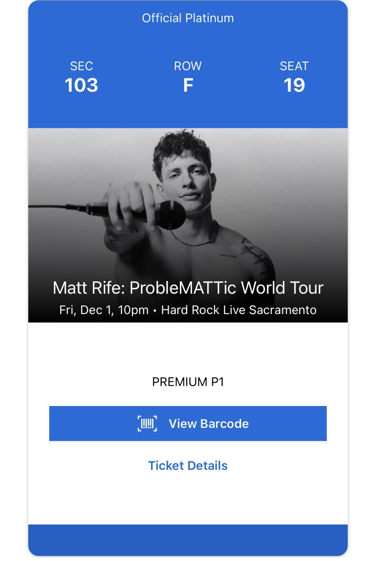 Matt Rife Tickes