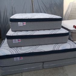 Queen Size Mattress Pillow Top 12" Thick 