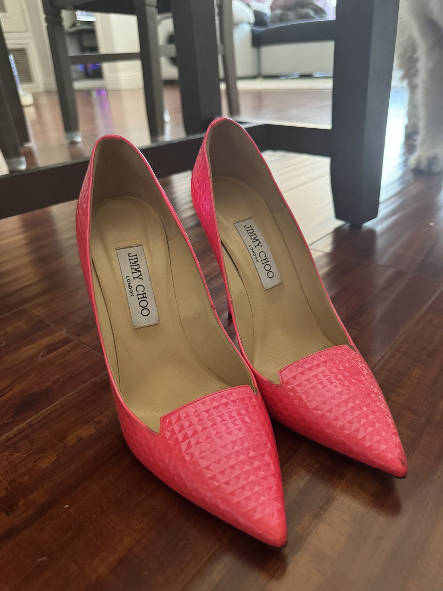 Hot Pink Jimmy Choo Leather Pink Pattent Heels