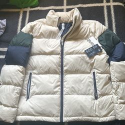 Splits59 "Arden" puffer jacket features colorblock