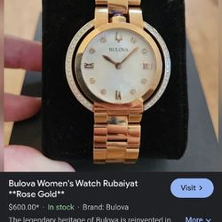 Women's Boluva Rose Gold Watch