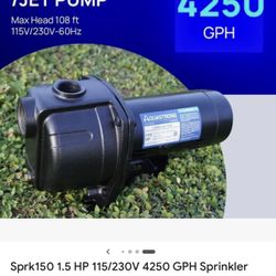 AQUASTRONG® CENTRIFUGAL /JET PUMP Max Head 108 ft 115V/230V-60Hz