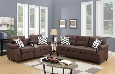 Brand New Brown Super Plush Sofa & Loveseat