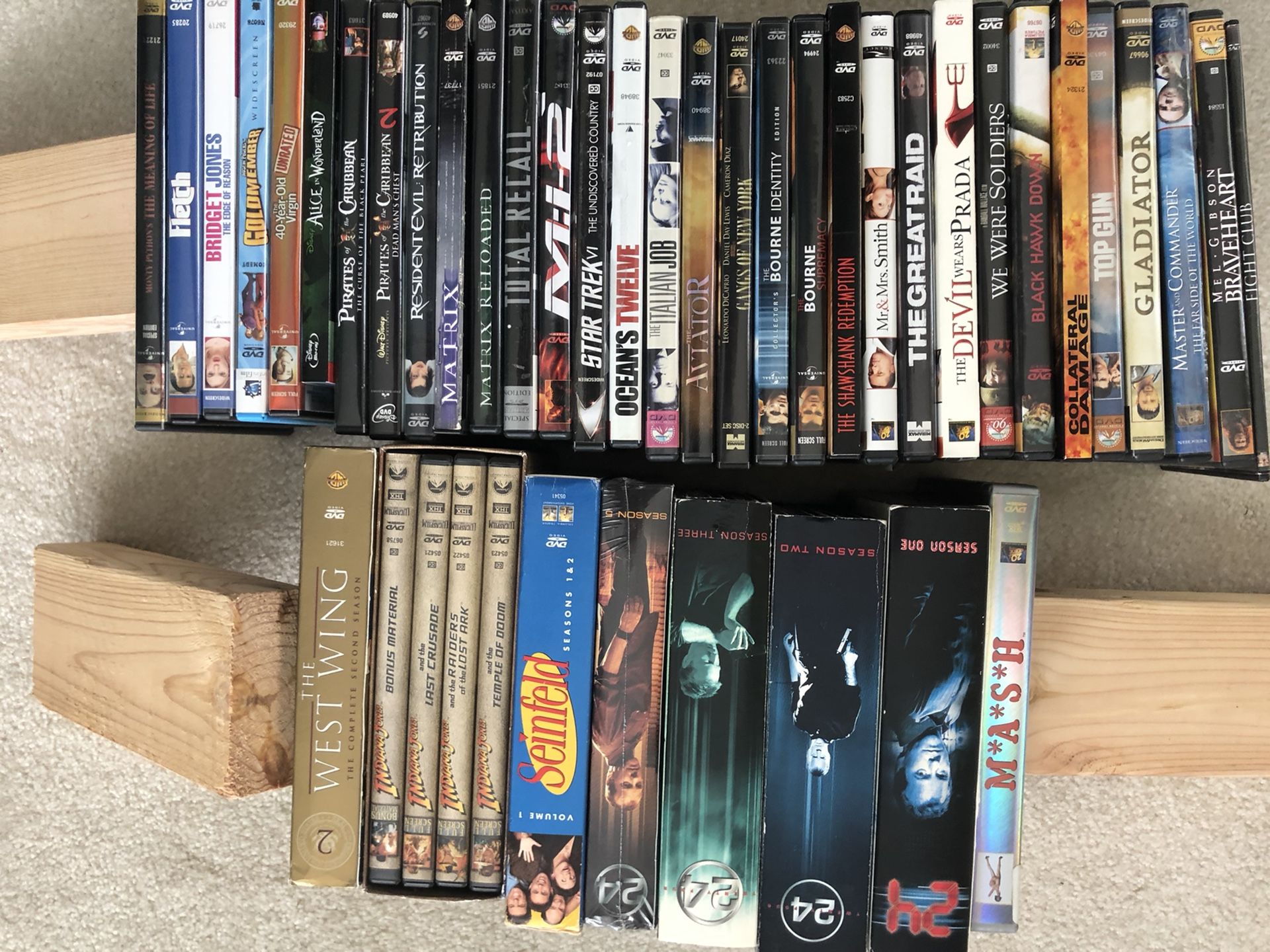 DVD collection.