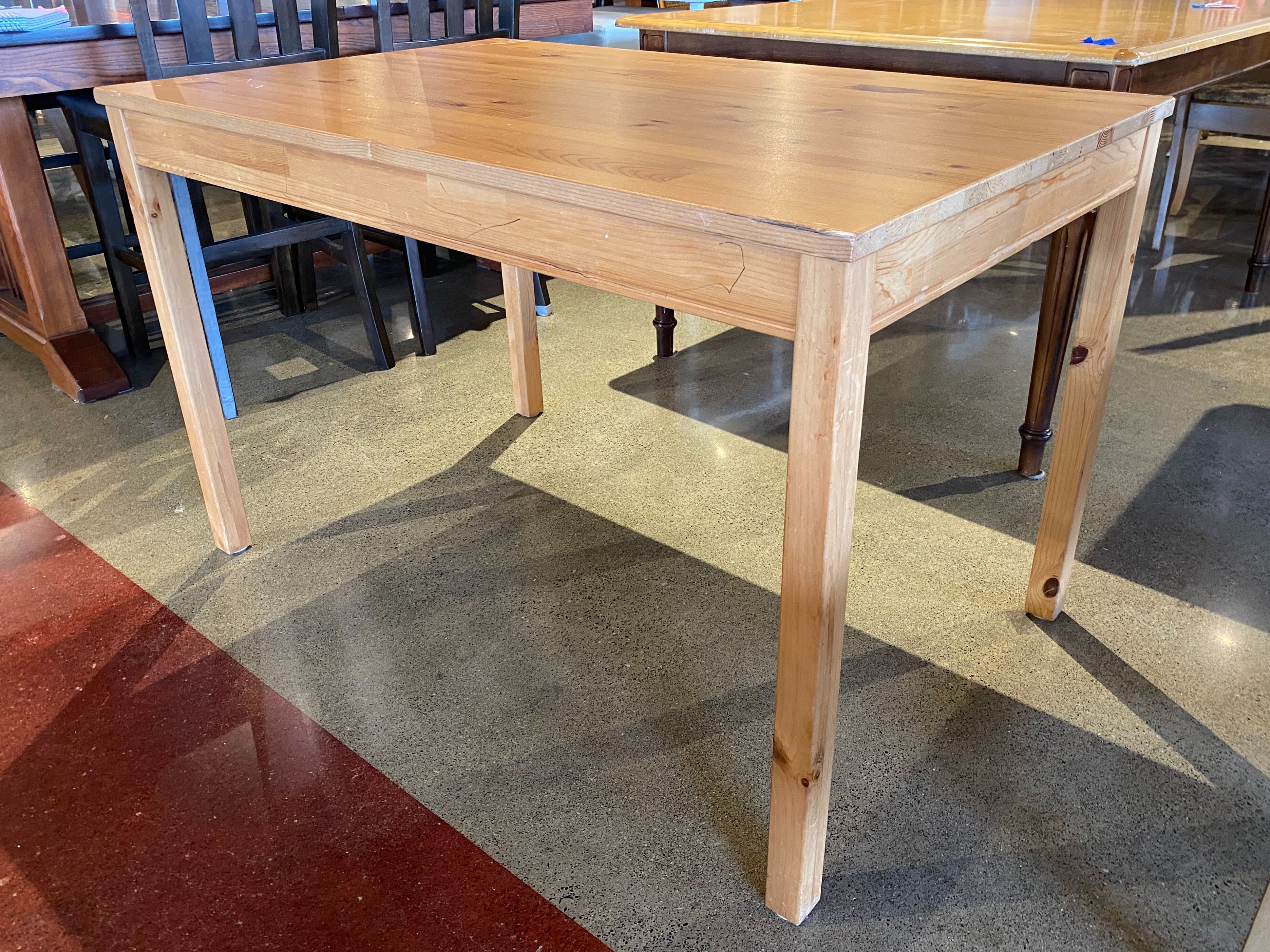 Rectangular Minimal Blonde Dining Table