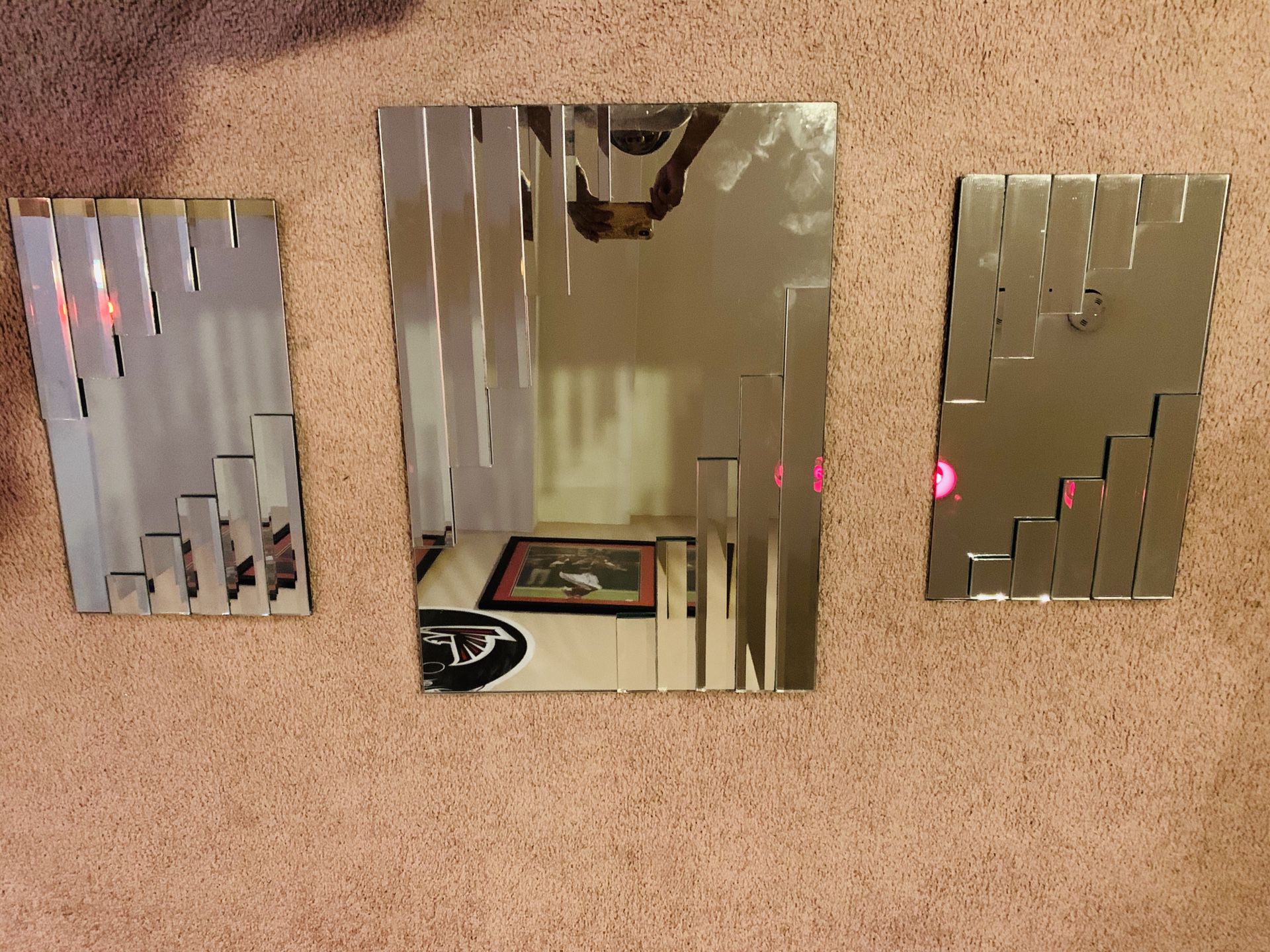 Beautiful Handmade 3 piece Mirror Wall Set