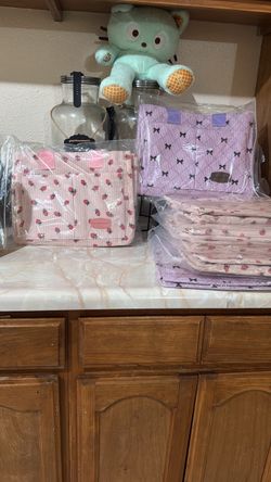 Strawberry Print Cosmetic Bag Set