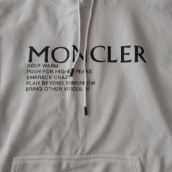 White And Black Moncler Hoodie Large