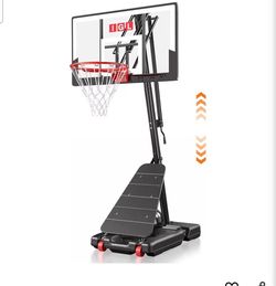 Basketball Hoop Outdoor 40/44/48 Inch, Height Adjustable 5.3-10 FT, Portable Basketball Goal with Shatterproof Backboard for Kids Teens Adults, Backya