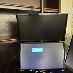 Dual Monitor Desk Stand with acer monitors