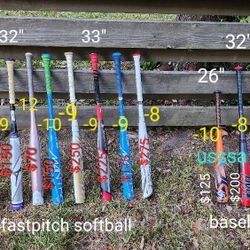 Fastpitch Softball And Baseball Bats