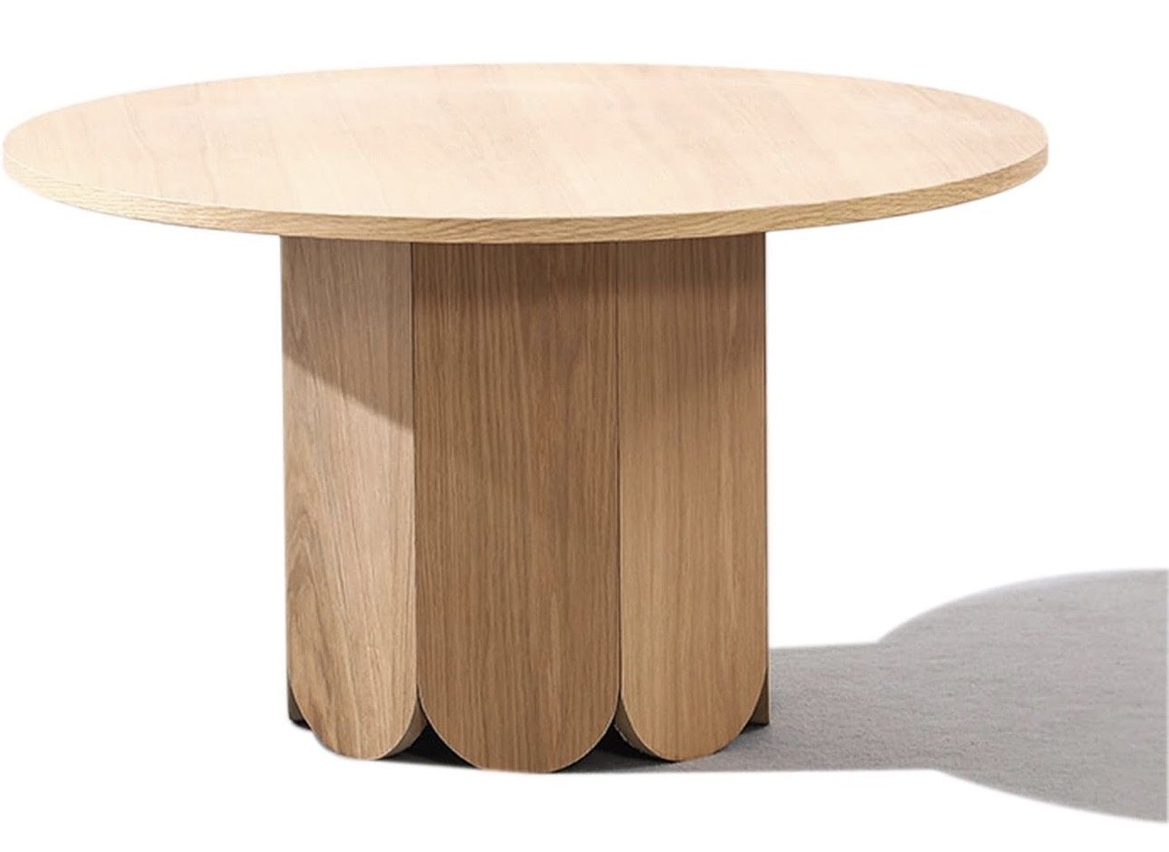 Round Coffee Table for Small Space, Petal-Type Base End Table, Side Table Corner Sofa Table for Living Room, Bedroom(B)