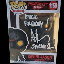 Ari Lehman signed and inscripted, Fuck the freddy, Jason 1 on a The Friday the 13th the game savivi jason funko pop #1160
