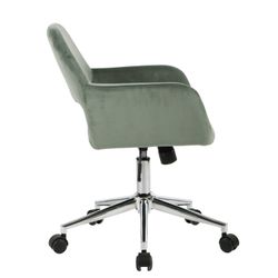 Ross Velvet Ergonomic Swivel Office Chair Height Adjustable with Wheels