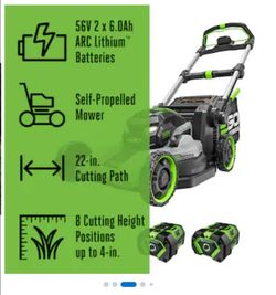 Last chance EGO POWER+ 22 -1000 Series Self-Propelled [2 batterys ]+ [Dual  charger]