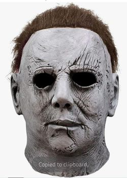 Michael Horror Mask, Realistic Latex Full Head Cover Mask with Hair, Halloween, Cosplay & Movie Costume Accessory