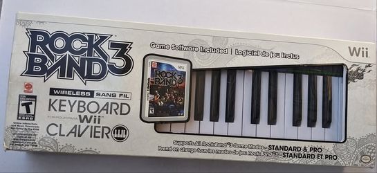 Wii Rockband 3 Keyboard with RockBand 3 Game