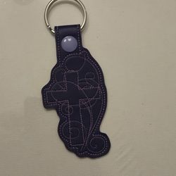 Beautiful Purple Cross Key Ring 