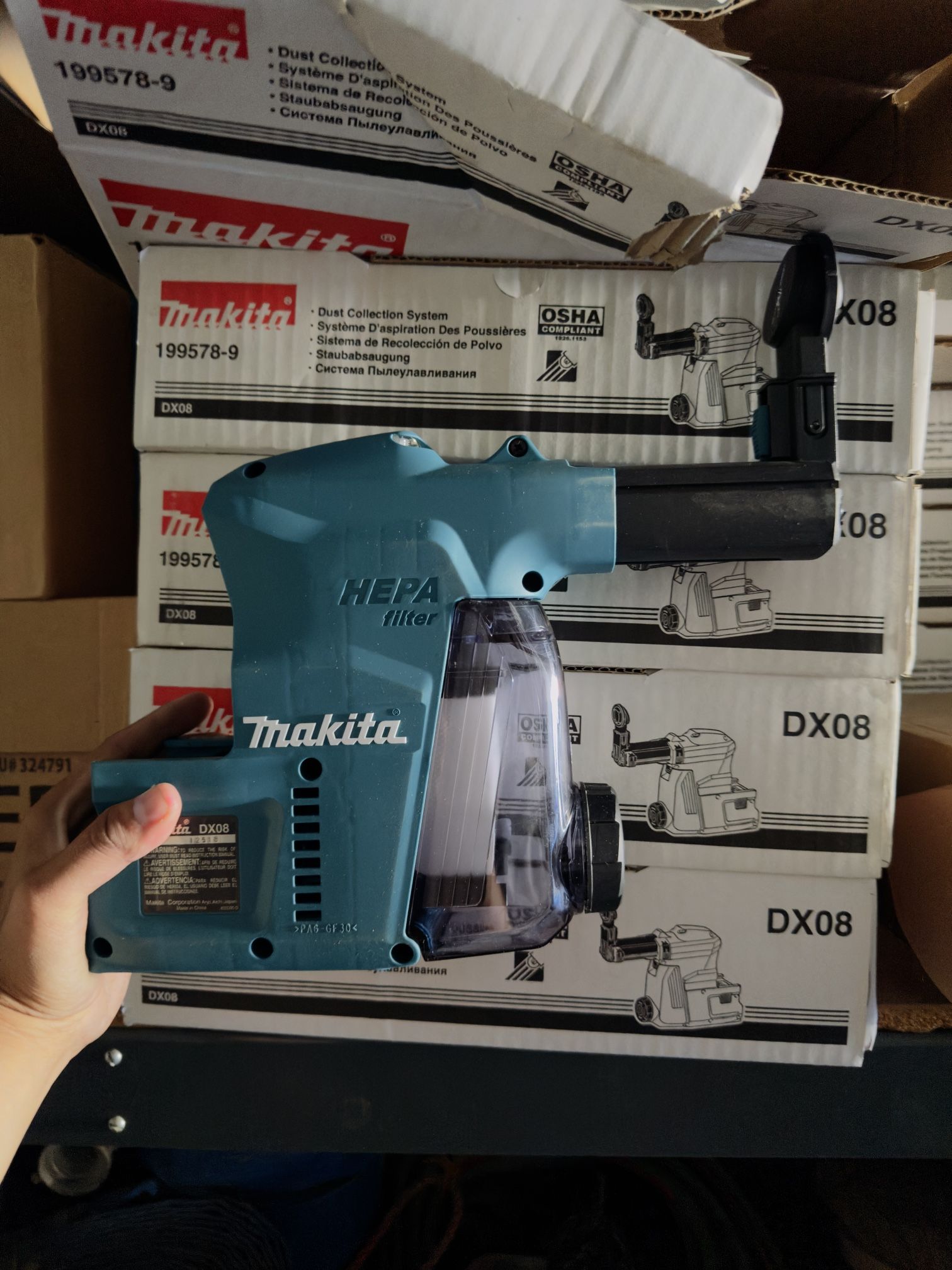 Makita Dust Extractor Attachment with HEPA Filter