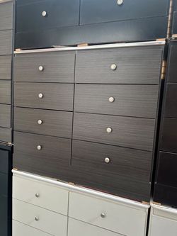 Eight drawers dresser with rails / 8 drawers dresser with rails