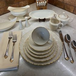 Lenox China LAURENT pattern. 1960s Includes Meat Platter And All Serving Pieces