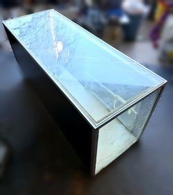 Aluminum & Glass Display Case w/ Black Side Panel: AS-IS, Needs Cleaning