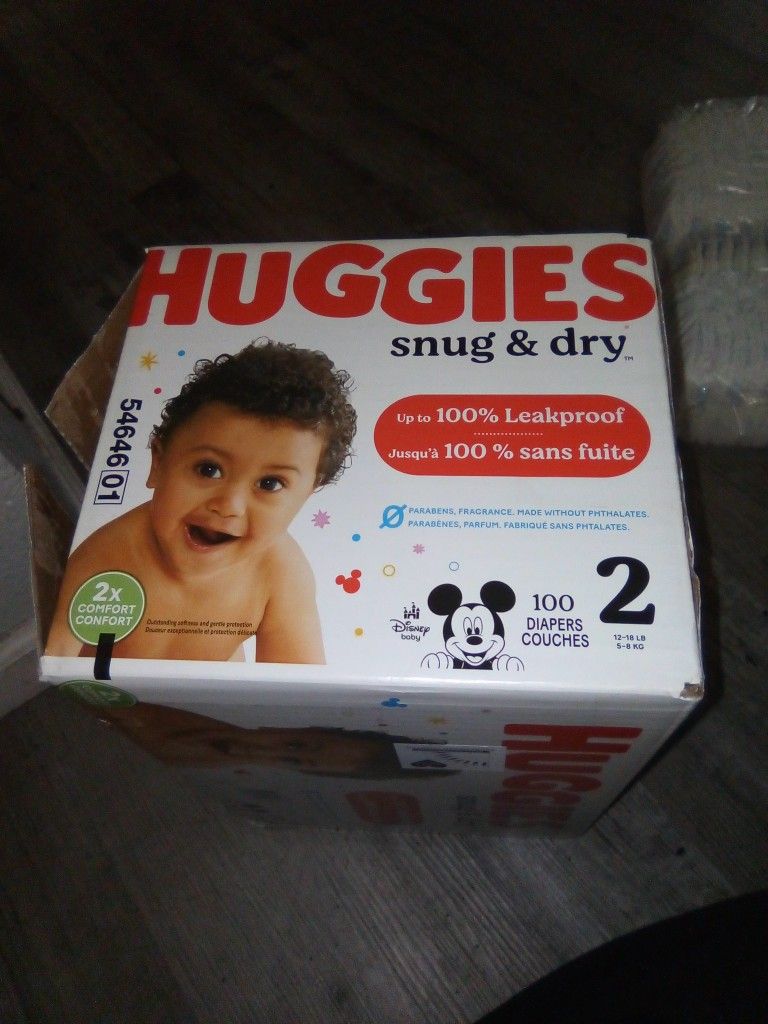 Brand New Size 2 Huggies Diapers 100 Count