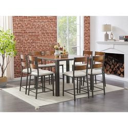 *Brand New* Signature Design by Ashley Stellany 9-Piece Brown/Gray Counter Height Dining Set