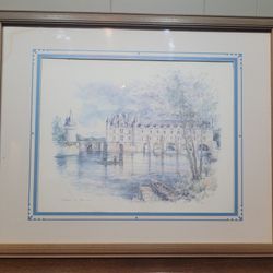 Watercolor Print of Château de Chenonceau