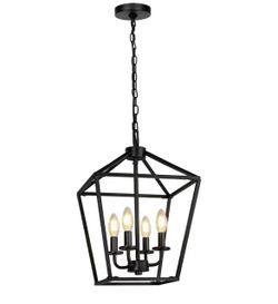 Black Lantern Farmhouse Metal Chandelier/Pendant