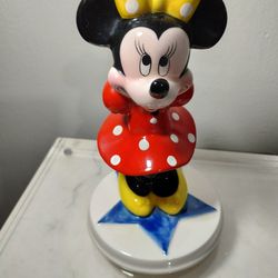 Vintage Schmid Disney Minnie Mouse Figurine 7"×4" - M07EB
