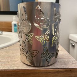 Metal Butterfly Candle Holder 