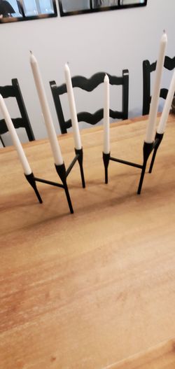 Pair Candlestick holders with 6 candles