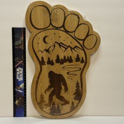 Sasquatch Charcuterie Board, 12.6" X 7.6" Unique Bigfoot