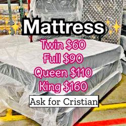 New Mattresses  Twin mattress Full mattress Queen mattress  King mattress  Colchones nuevos  Beds 