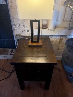 Jofran 2-Drawer Chairside End Table with Charging Station - 1889-8" at