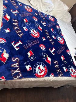 Texas Rangers throw blanket approximately 59 X 49 inches