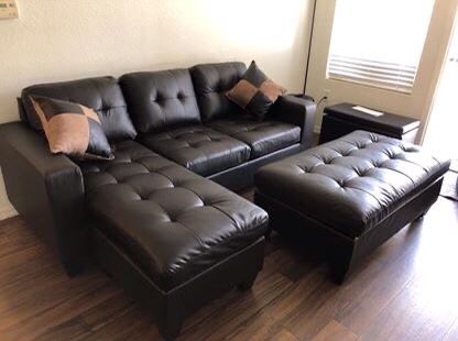 Sectional with ottoman