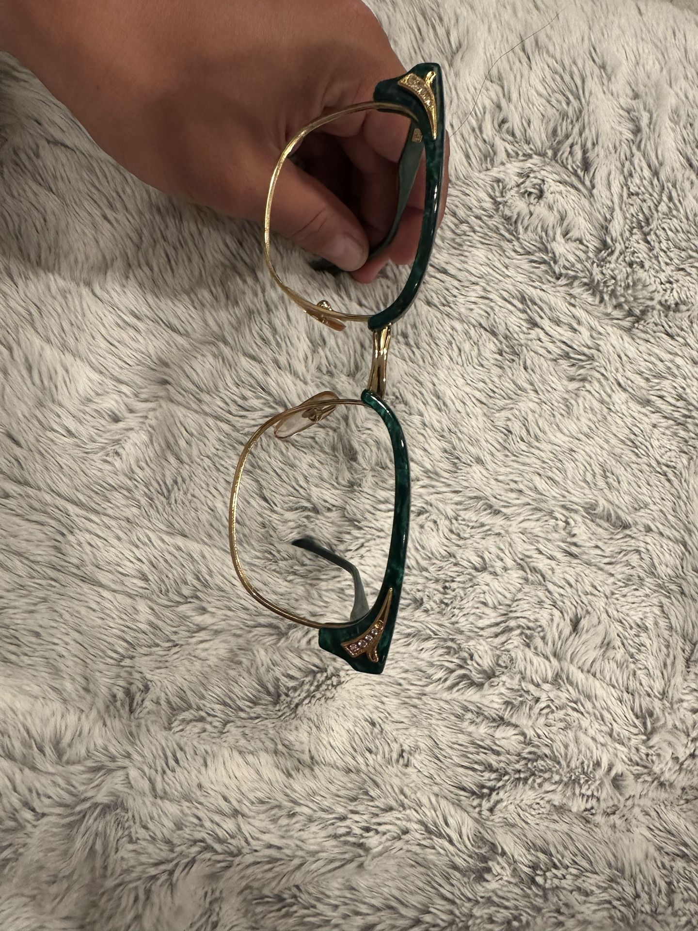 Safio green and gold Glasses