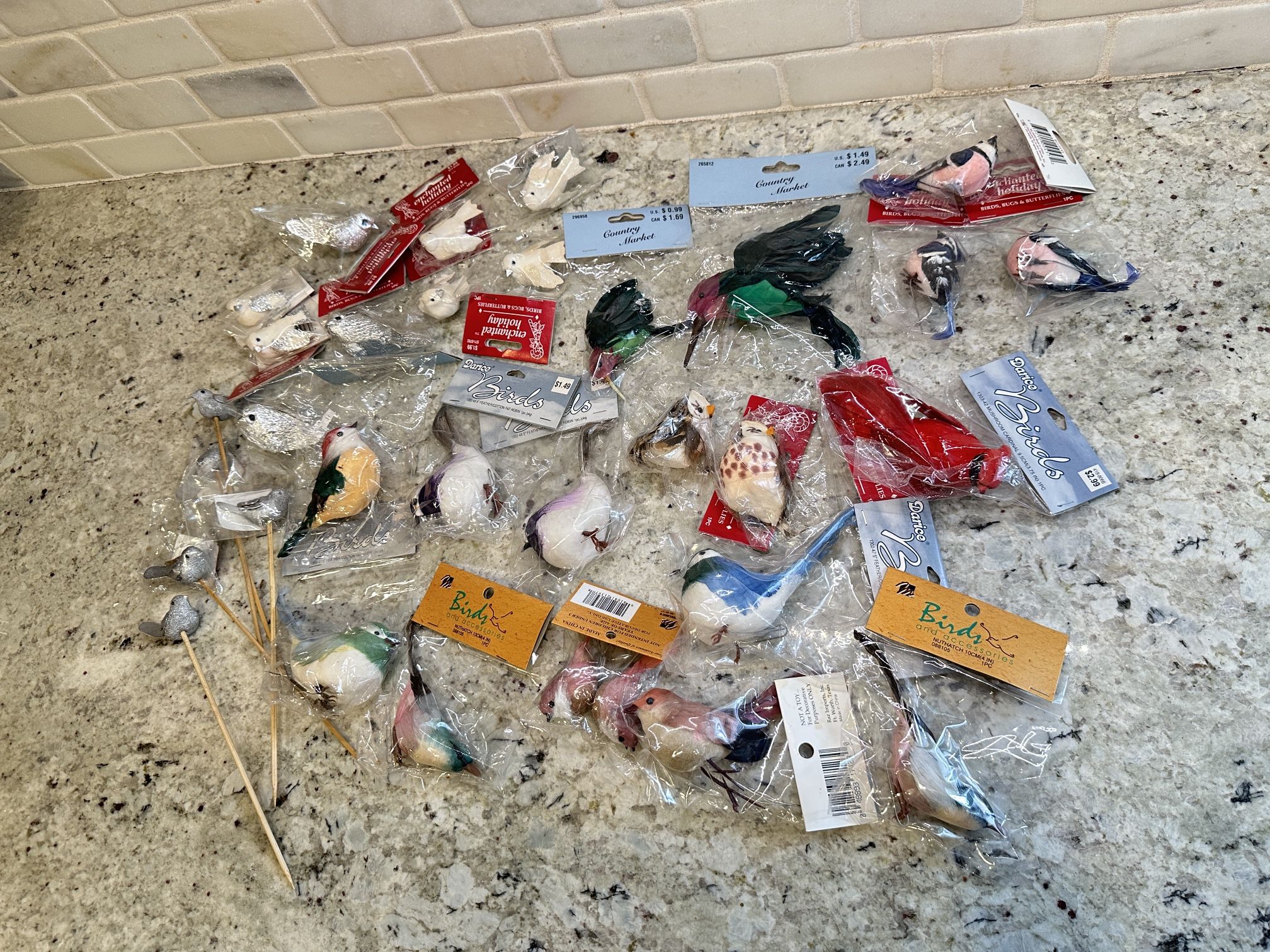Home Decor Birds, Lot Of 31 Packages