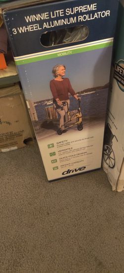 3 Wheel Aluminum Rollator Brand New