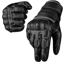 J.A.G. Leather Motorcycle Gloves – Size L