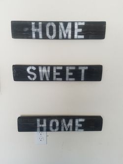 home sweet home wood sign